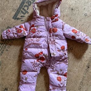 Pink Chicken Lilac Floral Snowsuit